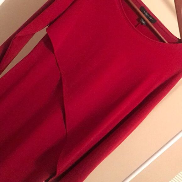 Lundstrom Asymmetrical Panel Red Dress - Size SM - Picture 3 of 7